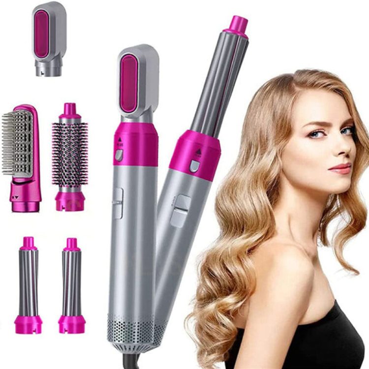 5 in 1 Hot Air Styler hair straightener,Dryer Comb Multifunctional Styling Tool for Curly Hair machine for Straightening