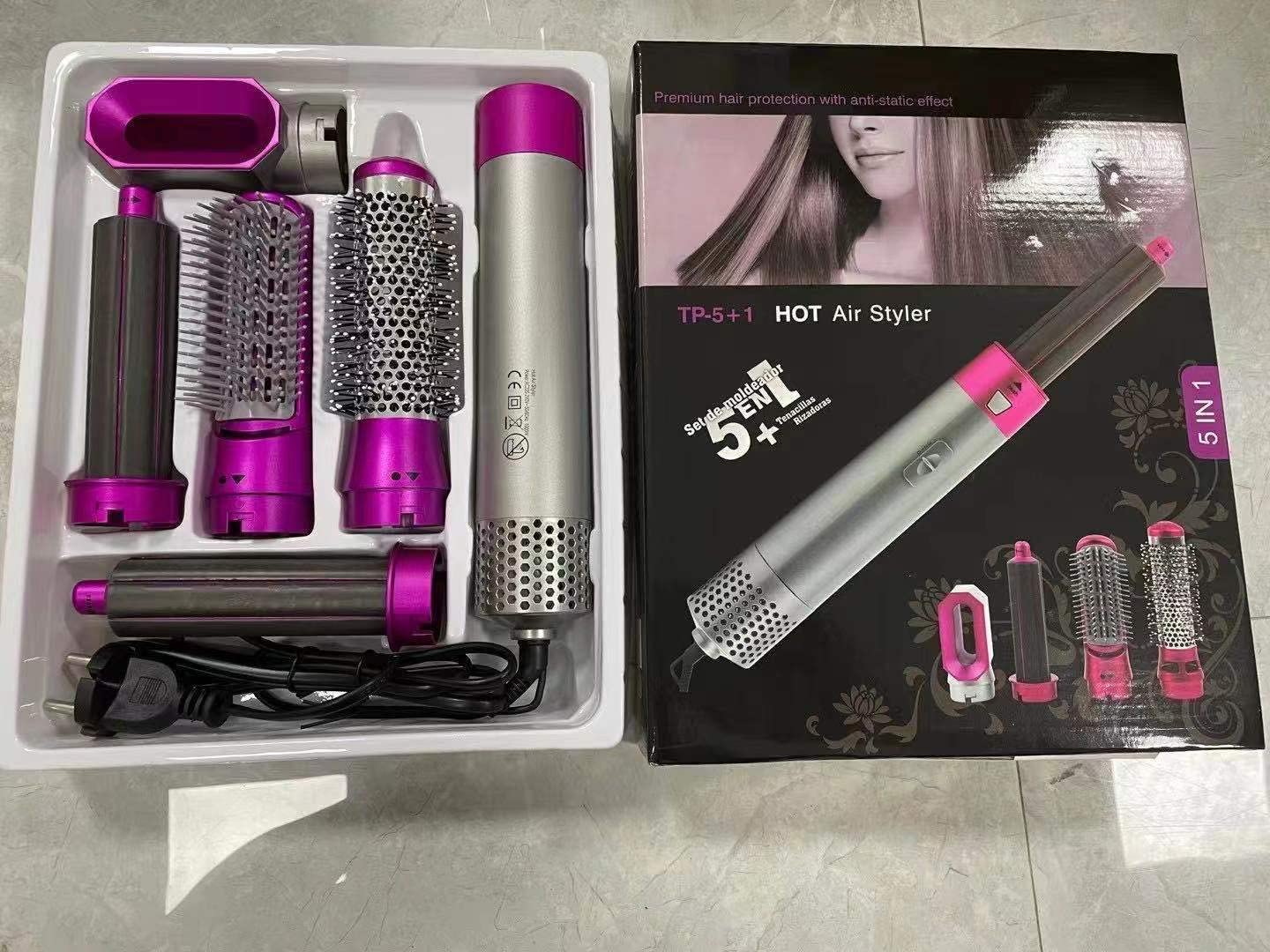 5 in 1 Hot Air Styler hair straightener,Dryer Comb Multifunctional Styling Tool for Curly Hair machine for Straightening