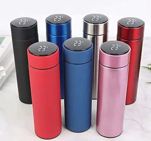 Stainless Steel Water Bottle, with Temperature Display/Vacuum Flask with LED Temperature Display Water Bottle | 500 Ml | Assorted