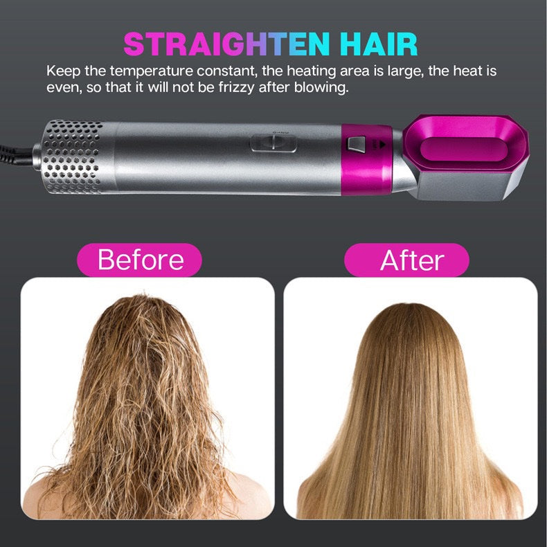 5 in 1 Hot Air Styler hair straightener,Dryer Comb Multifunctional Styling Tool for Curly Hair machine for Straightening